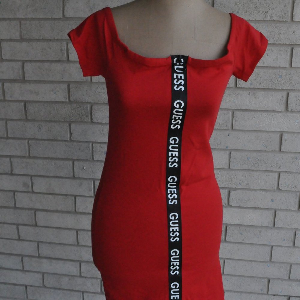 Guess red knit Rosie dress NWT